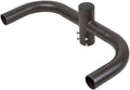 Double 180 Degree Horizontal Bullhorn Bracket for 2 LED Fixtures, Mount Over 2-3/8' O.D. Vertical Tenon, Steel Dual Arm Light Pole Adapter for Shoebox Parking Lot Area Lighting
