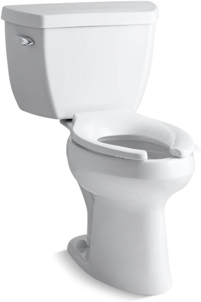 Kohler KOH3519-0 Highline Pressure Lite 1.0 GPF Two-Piece Elongated Toilet - Less Seat White