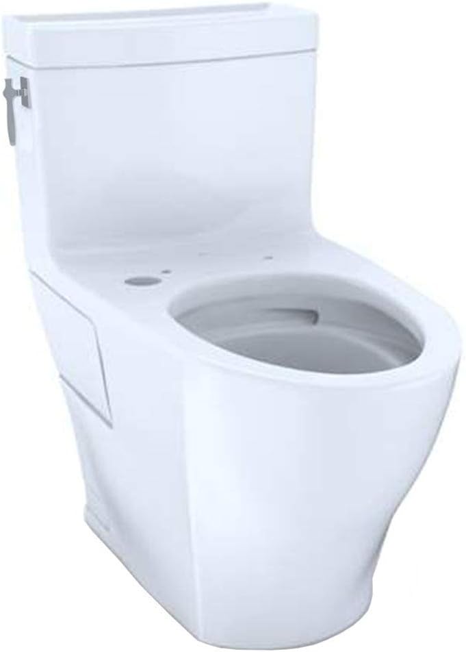 Toto TCST626CEFGAT4001 Aimes 1.28 GPF One Piece Elongated Chair Height Toilet with Tornado Flush Technology - Less Seat