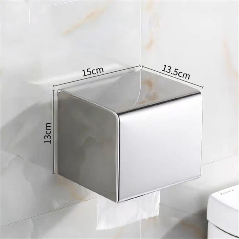 Gold Stainless Steel Toilet Paper Holder & Bathroom Shelves - Modern Chrome Roll Paper & Towel Holder with Phone Rack & Tissue Box, Stylish nizer for Elegant Bathrooms