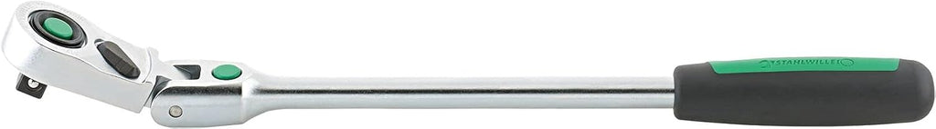 Stahlwille 13261010 QuickRelease Fine-Tooth Flexible-Joint Ratchet with 80 Teeth, Reversible, Non-Slip 2 Component Handle, Registered Design, Length 416mm, Made in Germany