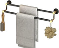 Stainless Steel Hand Towel Bar Holder Wall Mounted Bathroom Accessories Brushed Black Gold Towel Rail for Shower and Bath Durable and Stylish Design (30cm Multi)