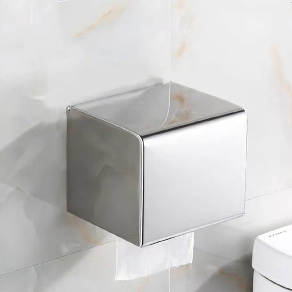 Gold Stainless Steel Toilet Paper Holder & Bathroom Shelves - Modern Chrome Roll Paper & Towel Holder with Phone Rack & Tissue Box, Stylish nizer for Elegant Bathrooms