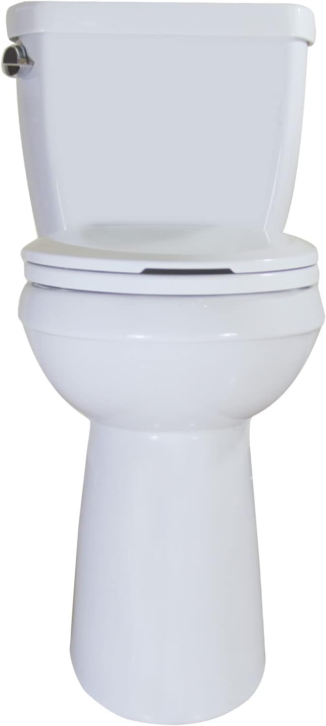 WinZo WZ5888U Elongated Two Piece Toilet 21.25-inch Extra Tall Bowl 1.28 Single Flush Comfortable For Seniors Tall Family 12' Rough-in Bathroom,White