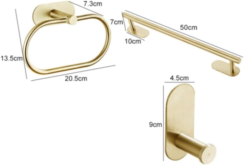 Bathroom Hardware Set Brushed Gold Robe Hook Towel Bar Toilet Paper Holder Bath Accessories,Black Set