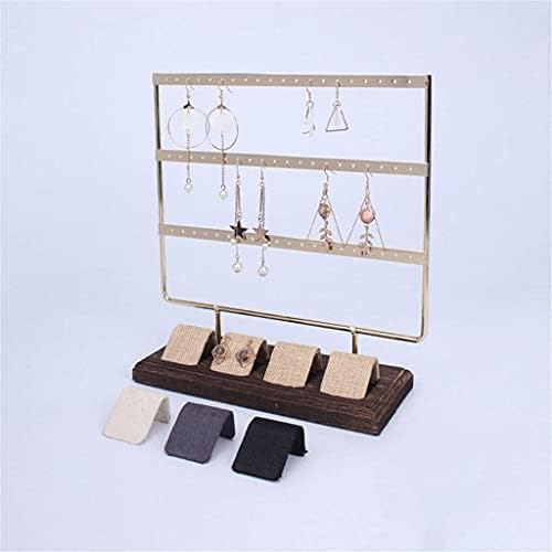 3-Tier Black Wood Towel Bar & Bracelet Display Rack - Space-Saving Organizer for Rings, Bracelets, and Accessories - Stylish Jewelry Tower Stand