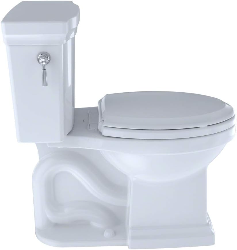 TOTO® Promenade® II 1G® Two-Piece Elongated 1.0 GPF Universal Height Toilet with CEFIONTECT, Cotton White - CST404CUFG#01