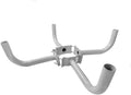 Wraparound Wood Pole Bracket with 4 Arms for 6'-9.8' Round Wooden Poles,Silver Steel Post to Wood Post Adapters for Four Slipfitter Tenon Mount LED Shoebox Flood Street Parking Lot Sports Lights