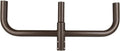 Triple Bullhorn Mount Bracket for 3 Outdoor LED Lights, Fits 2-3/8 Inch Pole Top Tenon, Inline 180 Degree Tenon Adaptor for Parking Lot, Street, Area Lighting, Dark Bronze Finish