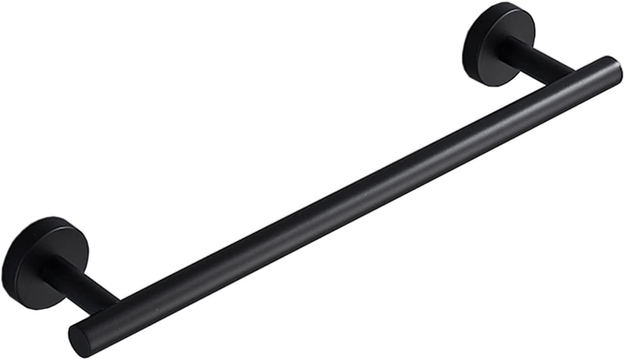 Bath Single Towel Bar Rail Wall Mounted Stainless Steel Brushed Finish Towel Holder for Bathroom & Kitchen(Black+Gold,30cm)