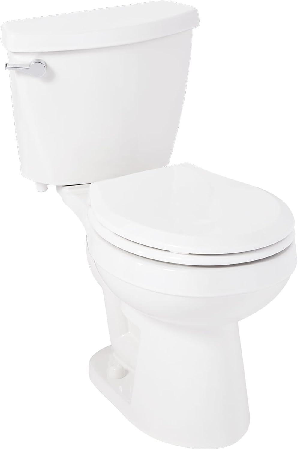 Bradenton 1.28 GPF Two Piece Round Toilet with 12' Rough-In and Left Hand Lever - Seat Included
