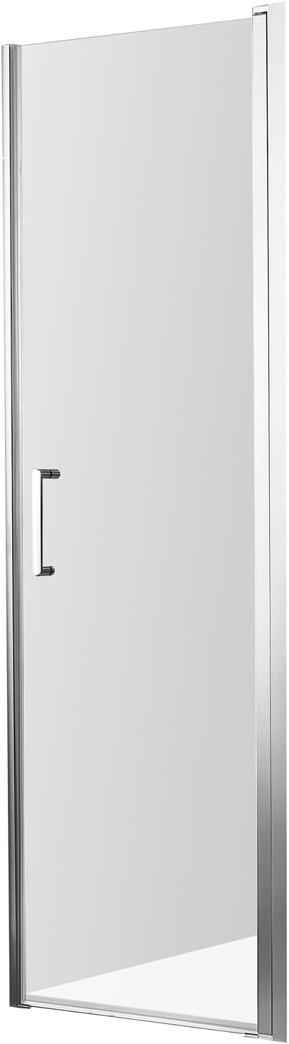 ANZZI Shower Door 72' x 30', Semi-Frameless, Brushed Nickel, Water Repellent Glass Shower Door, Seal Strip Parts and Handle, 1/4' Glass Hinged Shower Door with Handle, Lancer Series (SD-AZ051-02BN)