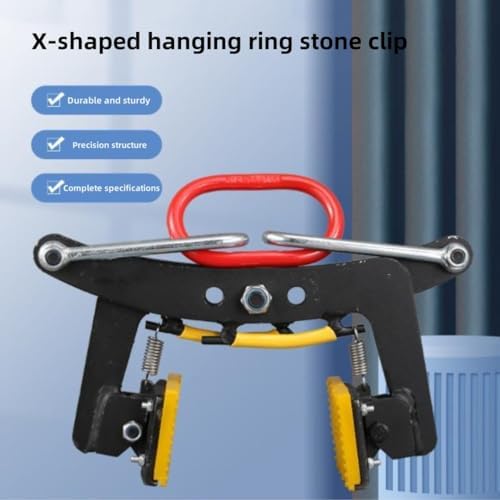 Heavy Duty Stone Lifting Clamps 2-4-6 Inch, Marble and Granite Carrying Pliers, Vertical Clamp Grab for Concrete Handling and Rock Lifting, Durable Curb Clamp Too