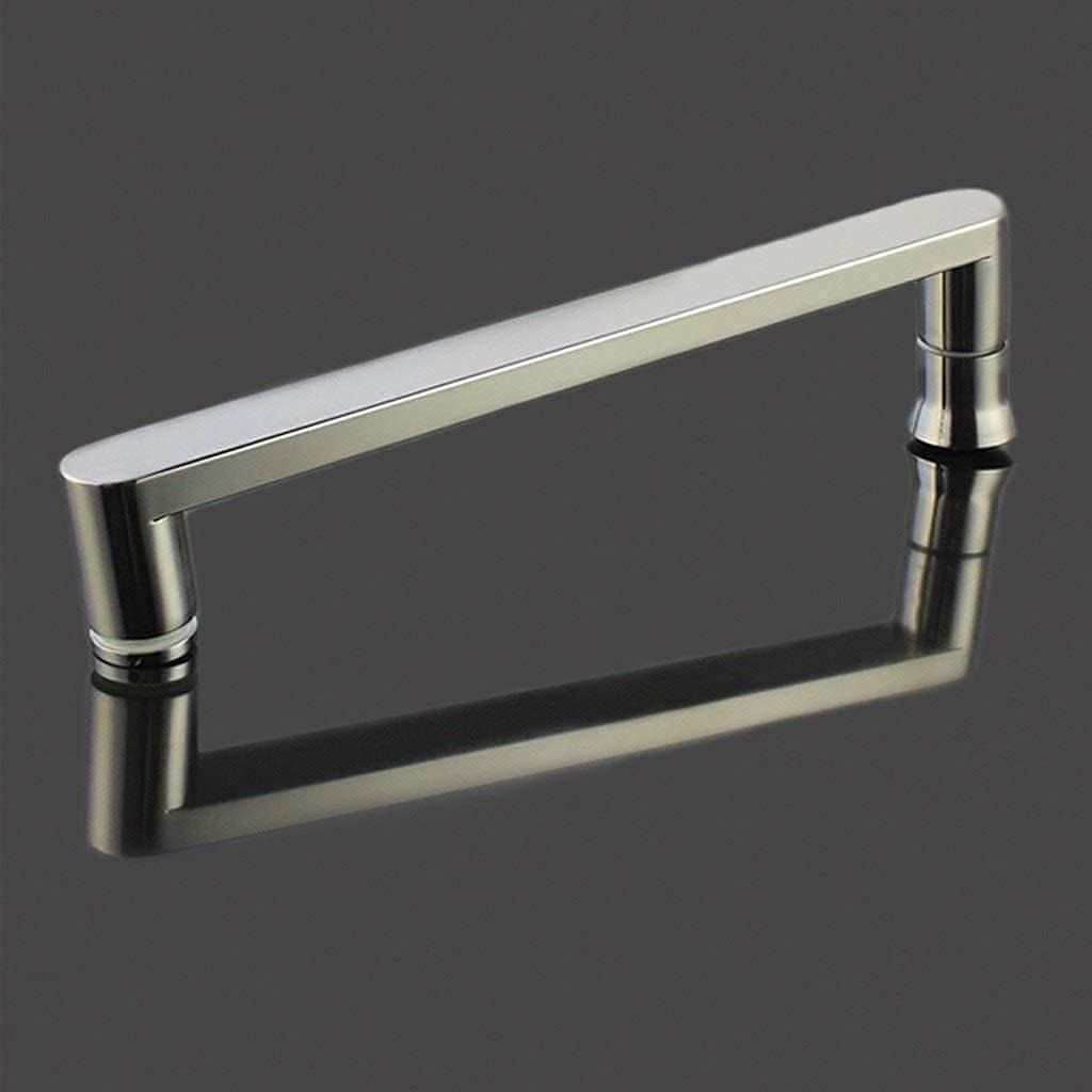 Shower door handles,Fashion Shower Door Handle Pull T Bar Door Lever Hardware Replacement Set | Bathroom Door Knobs for Interior Glass Doors | Polished Chrome Towel Bar Stainless Steel ( Color : Chrom