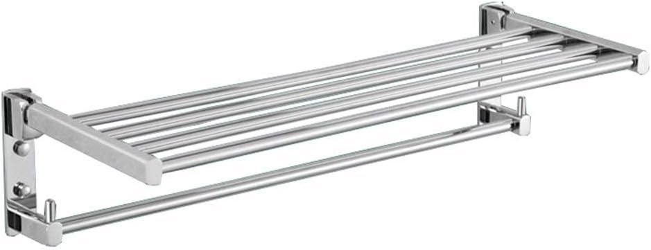 Double Bar Towel Shelf Wall Mounted Bathroom Towel Rack Brass Kitchen Towel Shelves,Chrome Finished,Towel Rail Towels/Bathrobe Storage Rack Bathroom