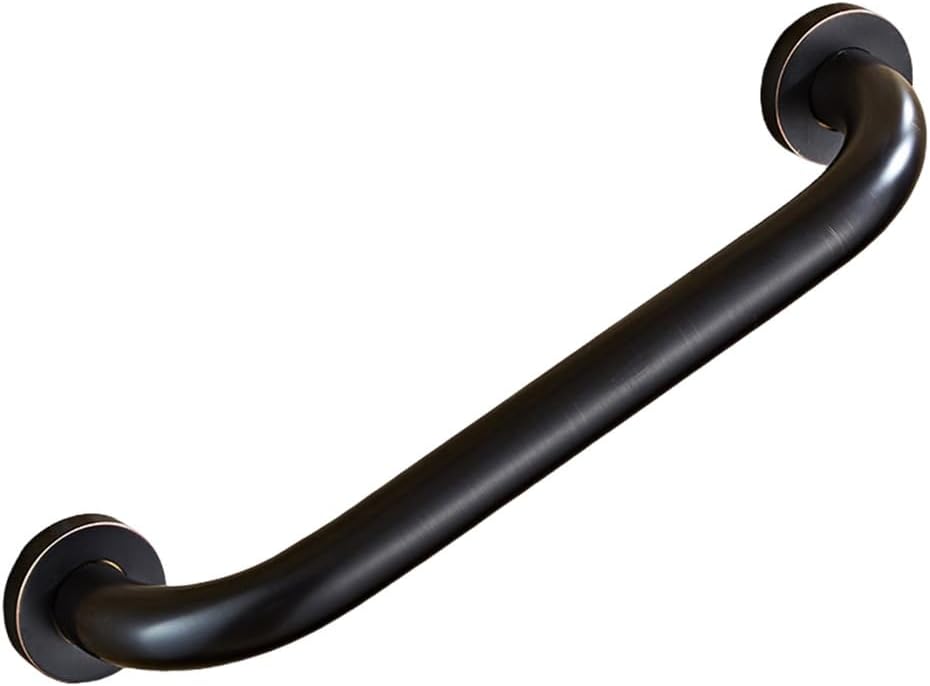 Bathroom Safe Grab Bar 30/40/50CM Antqiue Bronze Brass Toilet Handrail Grab Bar Shower Safety Support Handle,Black,50cm,1
