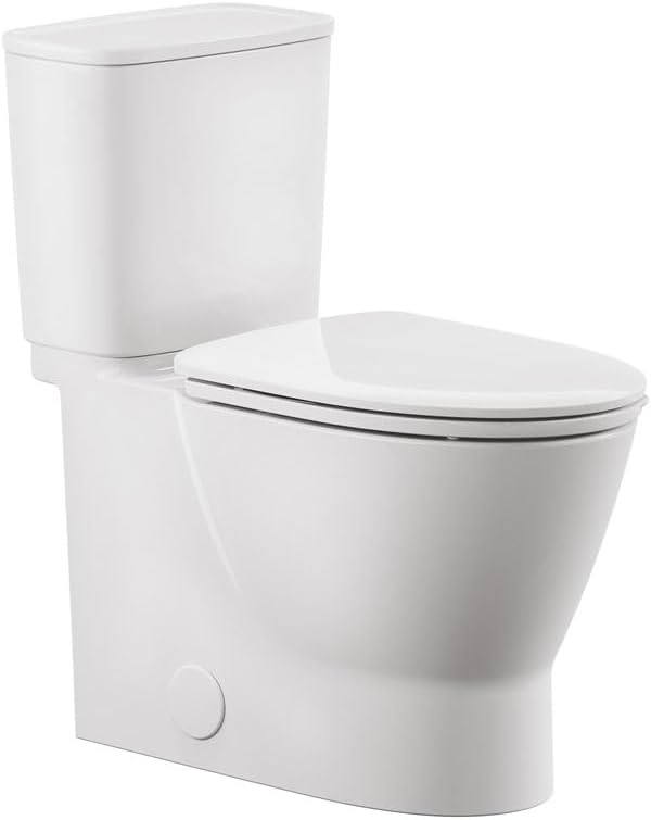 American Standard 251AA808.020 Aspirations EcoStrength Skirted Two-Piece Toilet With Seat, Elongated, Chair Height, Right-Hand Trip Lever, 0.80 GPF, White