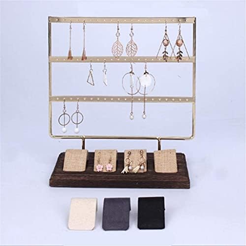 3-Tier Black Wood Towel Bar & Bracelet Display Rack - Space-Saving Organizer for Rings, Bracelets, and Accessories - Stylish Jewelry Tower Stand