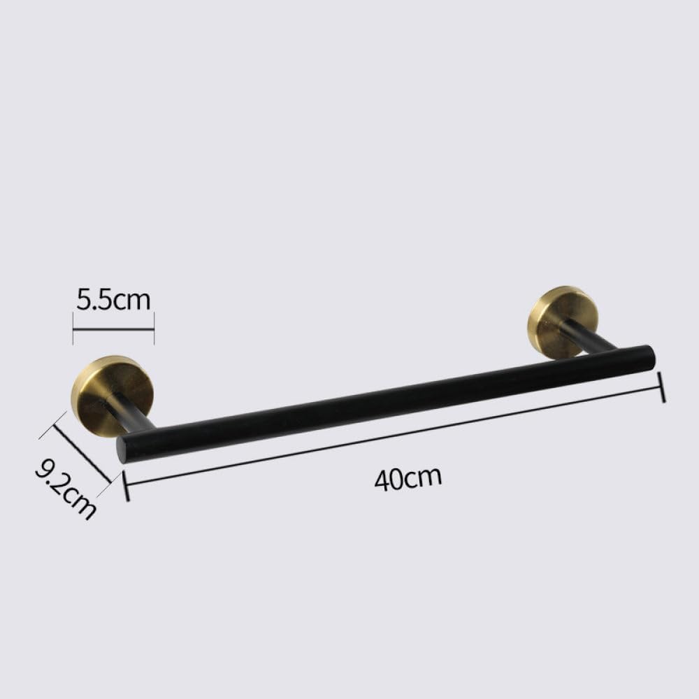 Black and Gold Stainless Steel Bathroom Hardware Set Towel Bar Toilet Paper Holder Clothes Hook Bathroom Roll Towel Rack Ring,Whole Set