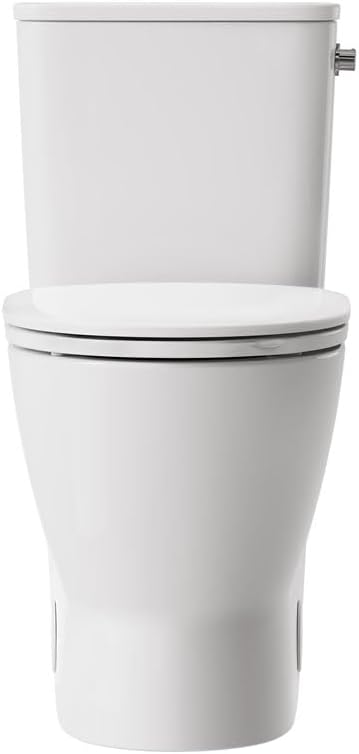 American Standard 251AA808.020 Aspirations EcoStrength Skirted Two-Piece Toilet With Seat, Elongated, Chair Height, Right-Hand Trip Lever, 0.80 GPF, White