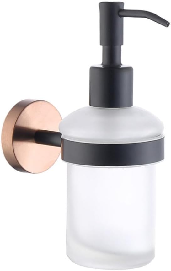 Bathroom Towel Holder Bar Ring Rack Paper Holder Brush Holder Rose Gold with Black Stainless Steel Robe Cloth Cap Hook,Double Towel Bar