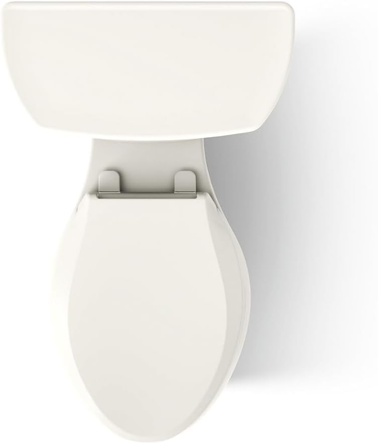 KOHLER K-3988-96 Wellworth Two-Piece Elongated Dual-Flush Toilet with Class Five Flush System and Left-Hand Trip Lever, Biscuit