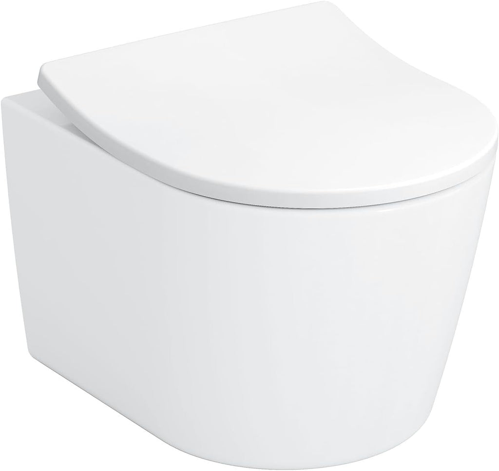 TOTO® RP® Compact Wall-Hung Elongated Toilet and DuoFit® In-Wall 0.9 and 1.6 GPF Tank System Copper Supply Line, Matte Silver - CWT427227CMFG#MS