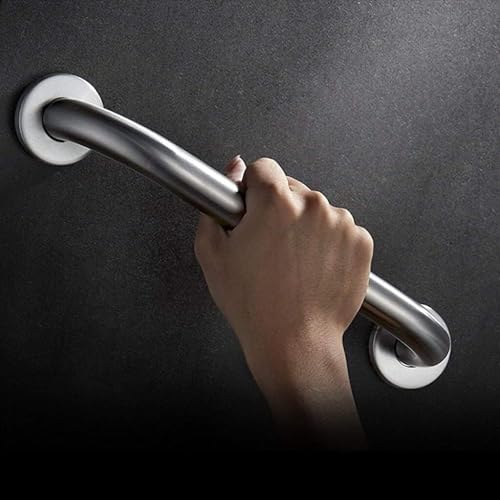 Grab Railhandrails,Grab Handles Safety,Handrails Grab Bar Brushed Nickel Bathroom Handrail Bathtub Toilet Concealed Mounting Grip Disabled Elderly Assist,Silver-30cm