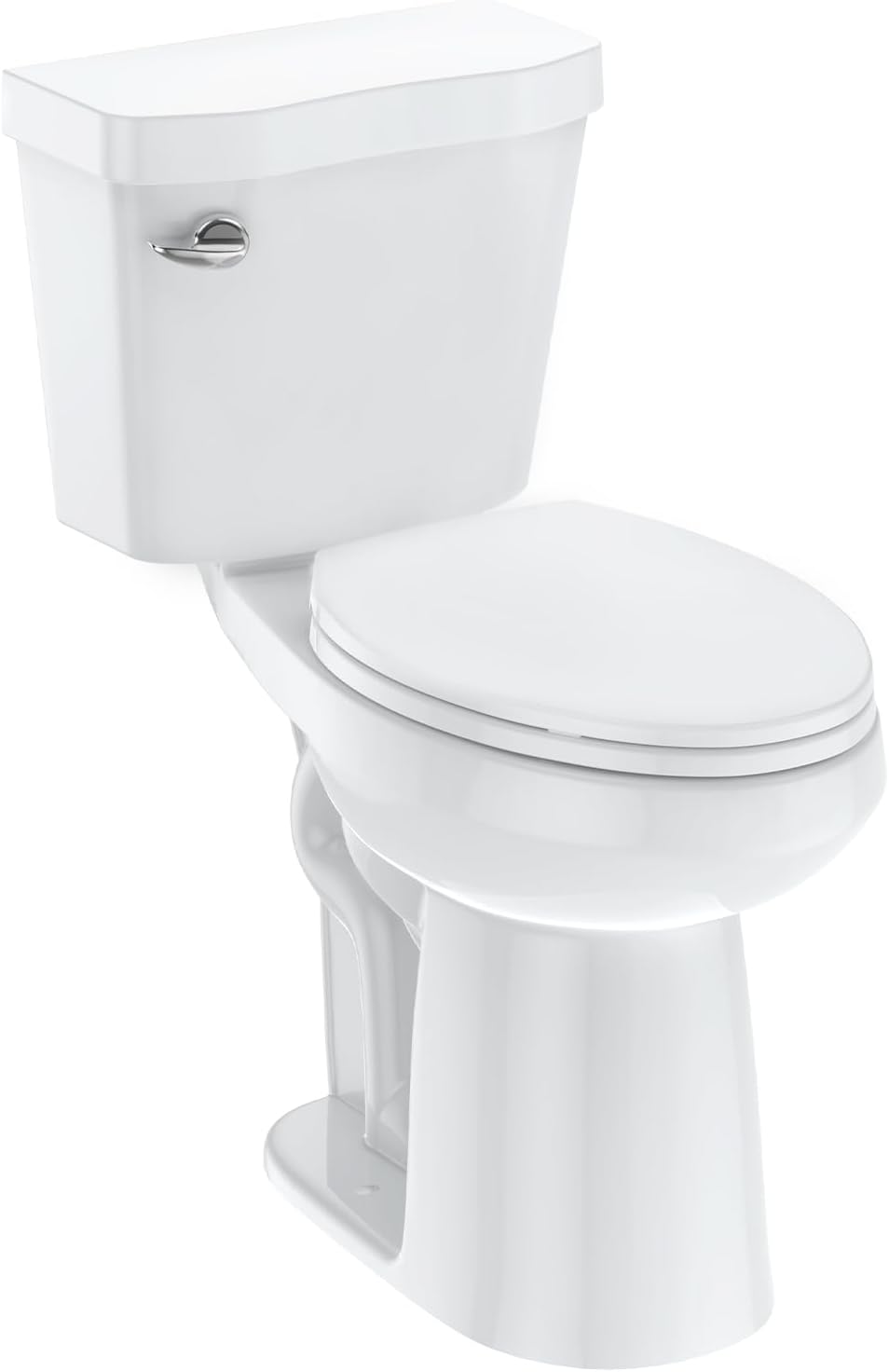 Two-Piece Toilets for Bathrooms, Extra Tall Toilet with 21' Height, Elongated with Soft Close Seat, Power Flush 1.28 GPF