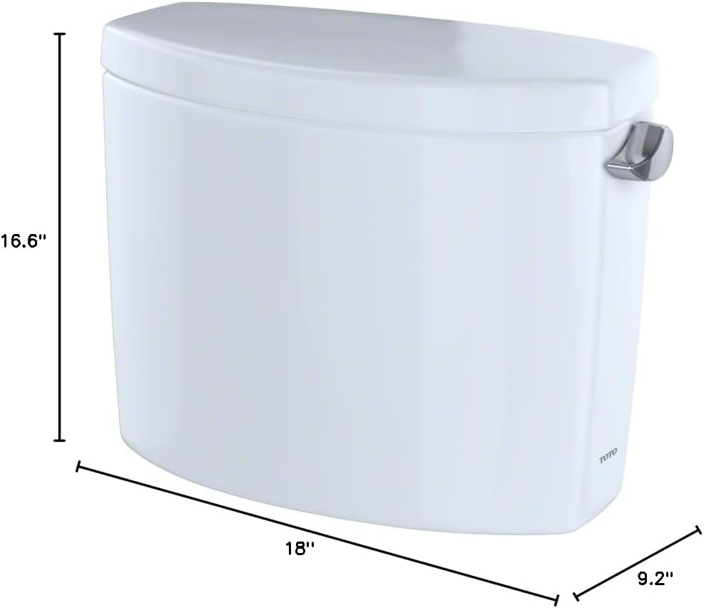 TOTO St454Er#01 Drake Ii Toilet Tank With Right Hand Lever, Cotton