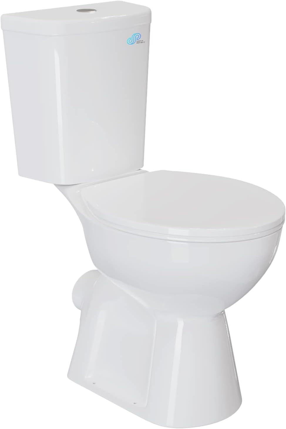 Simple Project 19' Rear Outlet Extra Tall Toilets, Two Piece Comfortable High Toilets For Seniors, White Tall Toilet With Dual Flush 0.8/1.28 GPF & Soft Closing Seat