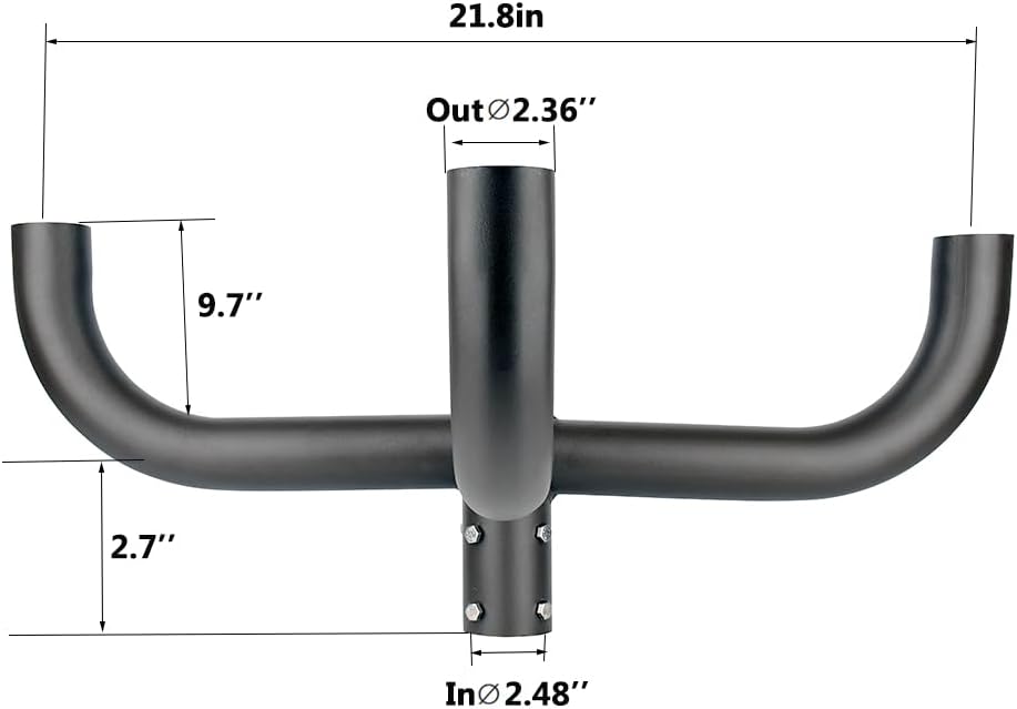 Quad Bullhorn Tenon Adapter with 4 Arms, Steel Bronze 90 Degree Vertical Mounting Bracket for 4 2-3/8 Inch Slip Fitter Mount Outdoor LED Street Parking Lot Shoebox Lights
