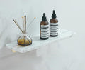 Marble Paper Towel Holder, Towel Rod, Wall Mounted Toilet Paper Holder, Shelf, white-40 Long Shelf