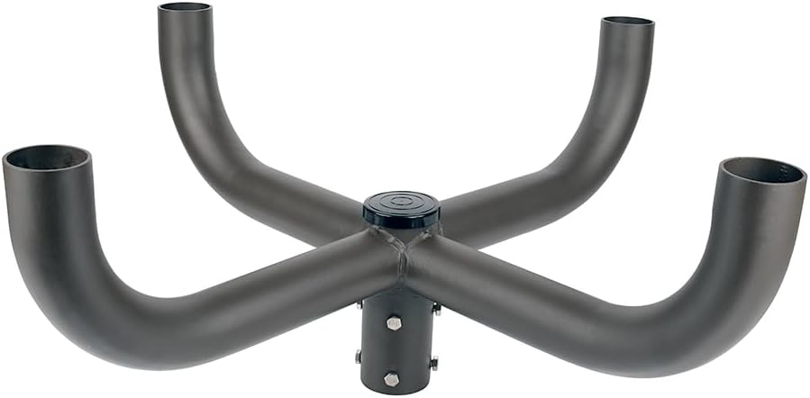 Quad Bullhorn Tenon Adapter with 4 Arms, Steel Bronze 90 Degree Vertical Mounting Bracket for 4 2-3/8 Inch Slip Fitter Mount Outdoor LED Street Parking Lot Shoebox Lights