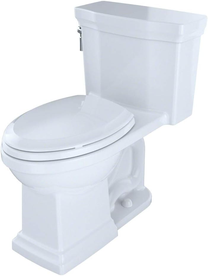 TOTO® Promenade® II One-Piece Elongated 1.28 GPF Universal Height Toilet with CEFIONTECT, Cotton White - MS814224CEFG#01