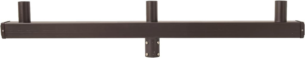 180 Degree Low Profile Bullhorn with 3 Arms, 180 Degree Vertical Tenon Bullhorn Bracket for 3 Lights, 2-3/8 in Slip Fitter Light Mounting for Parking Lot Pole Bracket Dark Bronze Heavy Steel