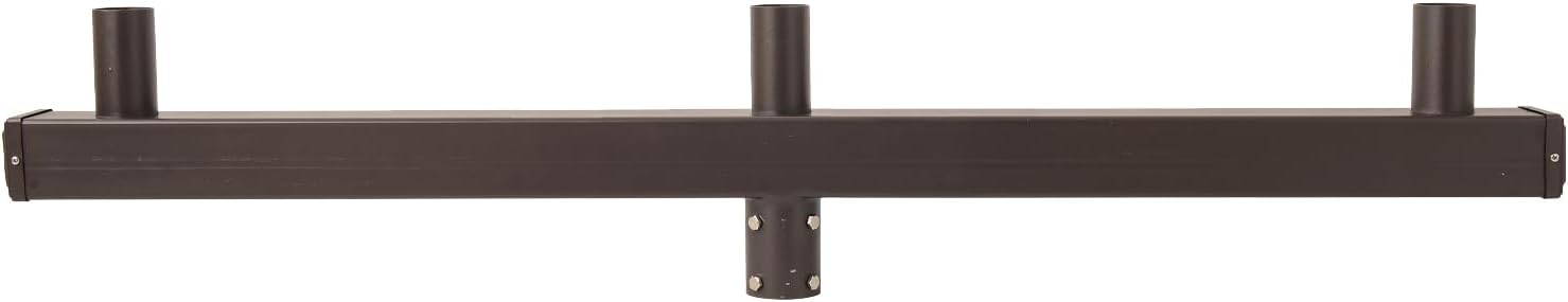 180 Degree Low Profile Bullhorn with 3 Arms, 180 Degree Vertical Tenon Bullhorn Bracket for 3 Lights, 2-3/8 in Slip Fitter Light Mounting for Parking Lot Pole Bracket Dark Bronze Heavy Steel