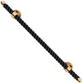 NAUTILUXE Collection Rope Towel Bar (Black/Gold, 60')