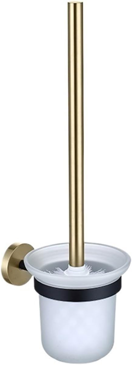 Black Gold Wall Mount Shelf Toilet Bath Hardware Paper Holder Towel Bar Rack Rail Rod Hook Hanger Bathroom Accessories(Toilet Brush Holder)