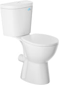 Simple Project Rear Outlet Toilet, 19 Inch ADA High Tall Toilet, Rear Discharge Extra Tall Toilets with Dual Flush 0.8/1.28 GPF, Round High Toilets For Seniors, Tall Person & Disabled