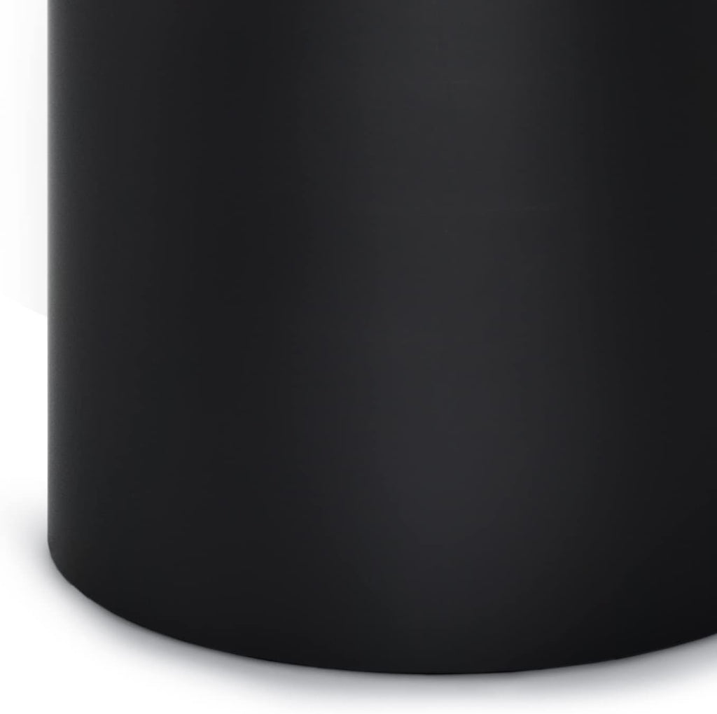 SIMPLIHOME Haynes End Table - 16 inch Wide Solid Mango Wood Round Accent Table with Sculptural Pedestal Base in Black, Boho Nightstand or Lamp Stand for Living Room or Bedroom, Assembled