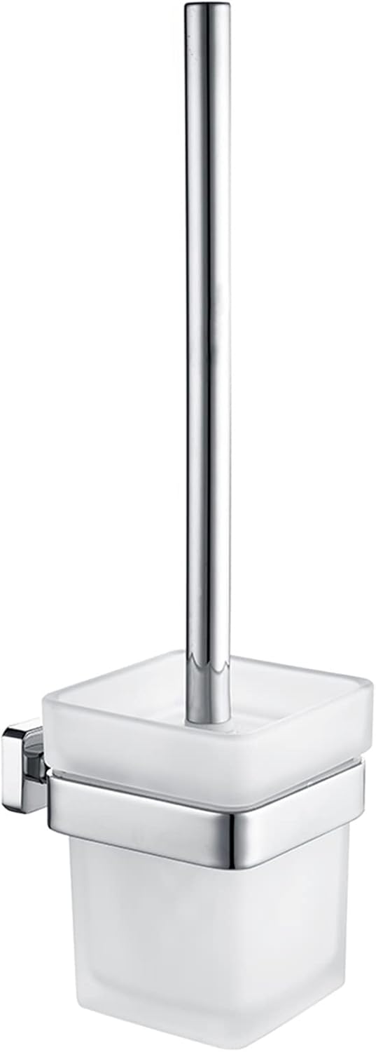 Bathroom Accessories Set,Heavy Duty Towel Rack Shelf Bar Ring Wall Mount, Chrome Holder Bathroom Accessories (Color : Coat Hook) (Toilet Brush Holder)