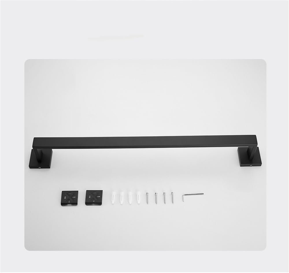 Tea Towel Hooks, Wall Hooks, Hanging Coat Hanger, Chrome Stainless Steel Wall Hook Toilet Paper Holder Towel Bar Bathroom Accessories,soap Dish (Color : Sing Towel Bar)