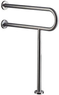 Toilet Frame Bathroom Toilet Grab Handles Grab Bars for Bathroom, 24-Inch Polished Chrome Stainless Steel Toilet Support Handrail with Leg Wall Mount