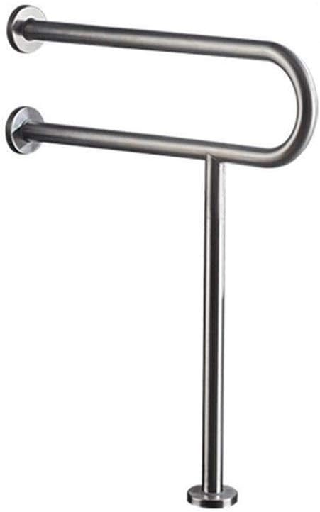 Toilet Frame Bathroom Toilet Grab Handles Grab Bars for Bathroom, 24-Inch Polished Chrome Stainless Steel Toilet Support Handrail with Leg Wall Mount