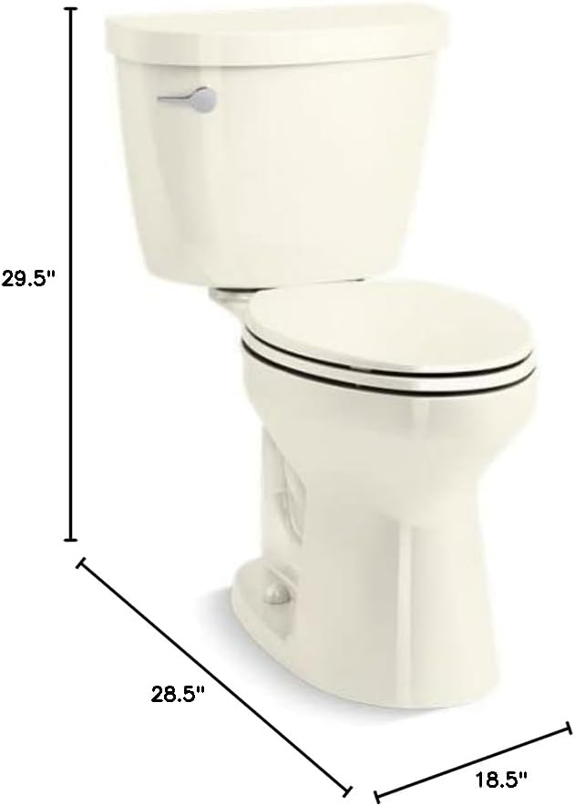 KOHLER Cimarron Comfort Height Two-piece elongated 1.6 gpf chair-height toilet