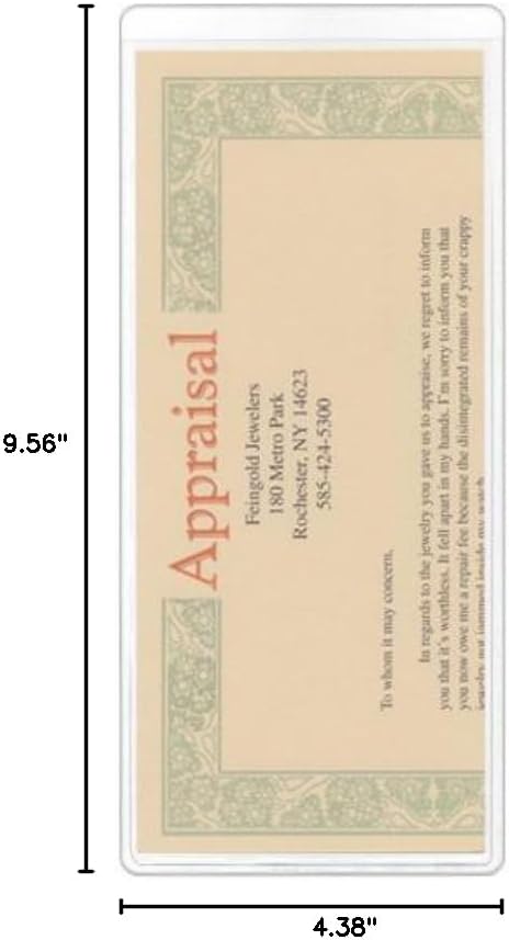 StoreSMART® - Clear Plastic Brochure/Policy/Ticket Holders - 100 Pack - RR9124-100