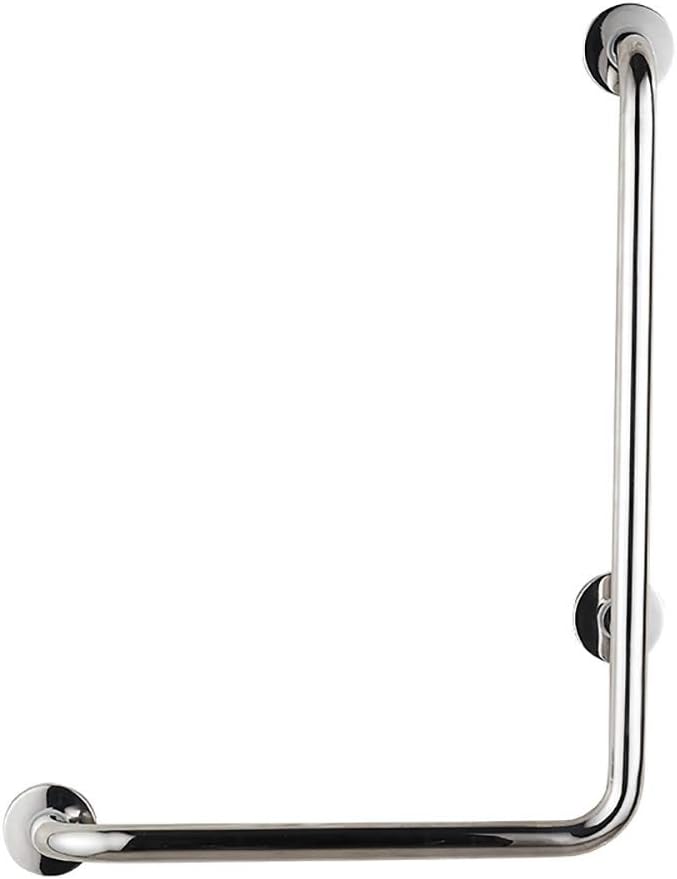 Grab Bars Handle Safety Support Hand Rails, Wall Mount L-Shape Grab Bars for Bathroom,Towel Rack ,Bathroom Chrome Stainless Steel Antislip Grab Rails,Support Handle Shower Safety Anti-Slip Handle, Lef
