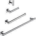 Bathroom Accessories Kit Chrome Stainless Steel Black Gold Round Wall Mounted Hand Towel Bar Toilet Paper Holder Robe Hooks,PC,4 Piece Set