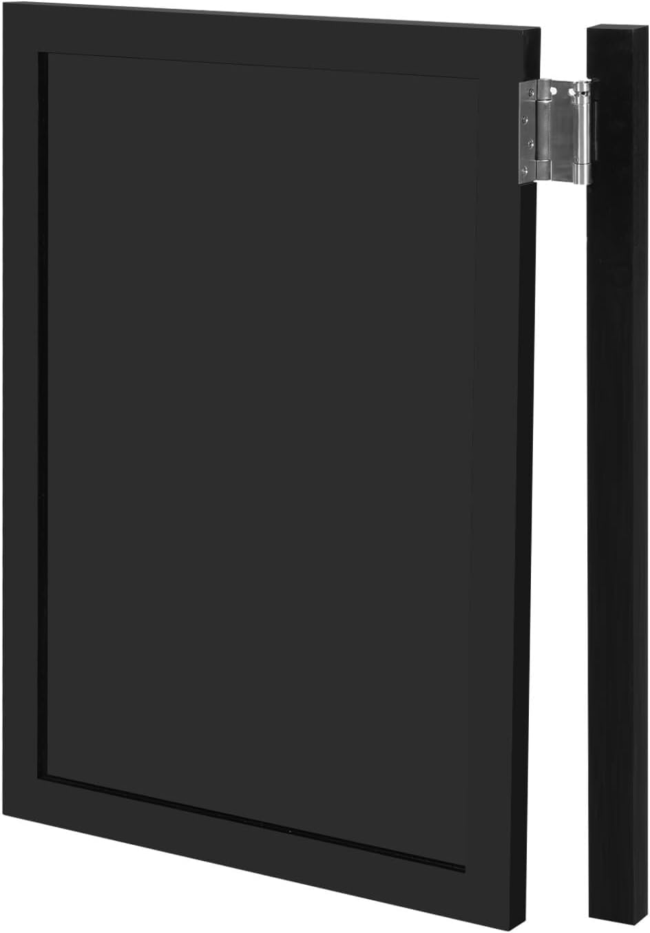 Cafe Swinging Doors,Wood Interior Saloon Half Partition Swing Door with 3 Hinges for House Kitchen Shop Entrance Pub Porch(27.6x35.4in-Black-2)